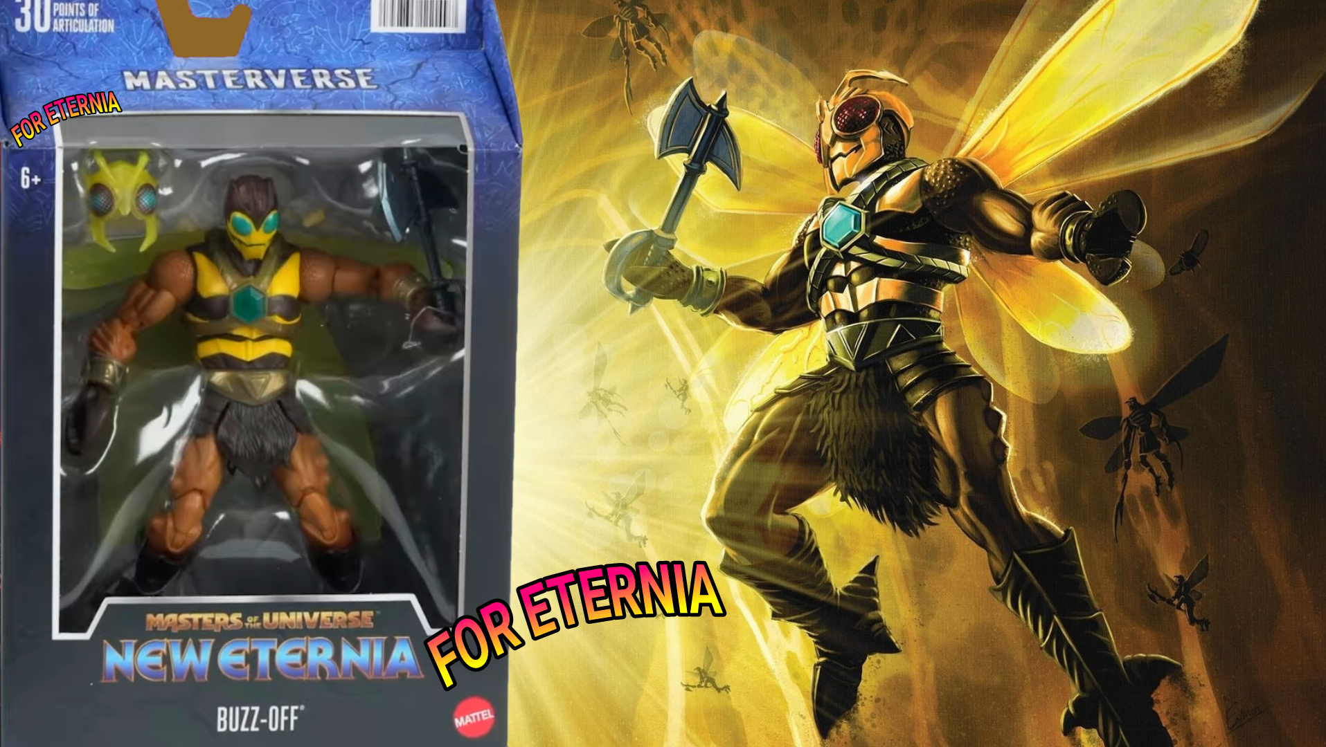 Masterverse New Eternia Buzz-Off Wave 9 packaging artwork and bio revealed