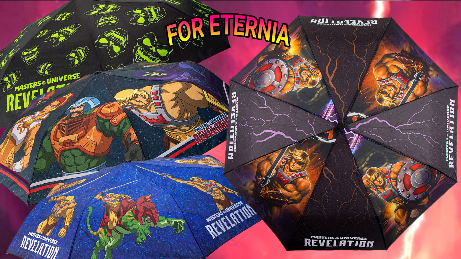 Masters of the Universe: Revelation Umbrellas are available from Cinereplicas