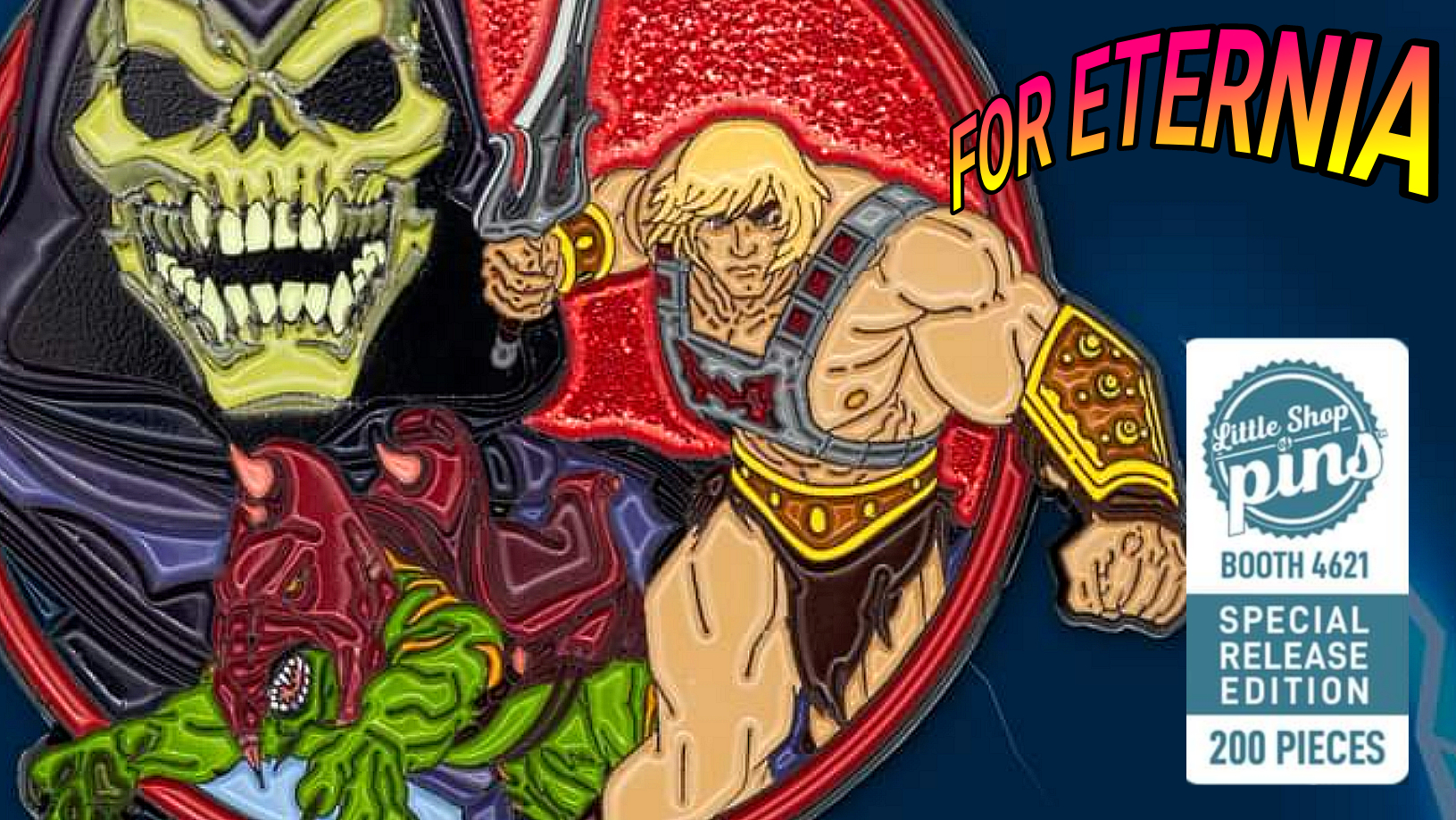 SDCC 2023 Exclusive Officially Licensed ”Masters of the Universe: Revelation” pin revealed