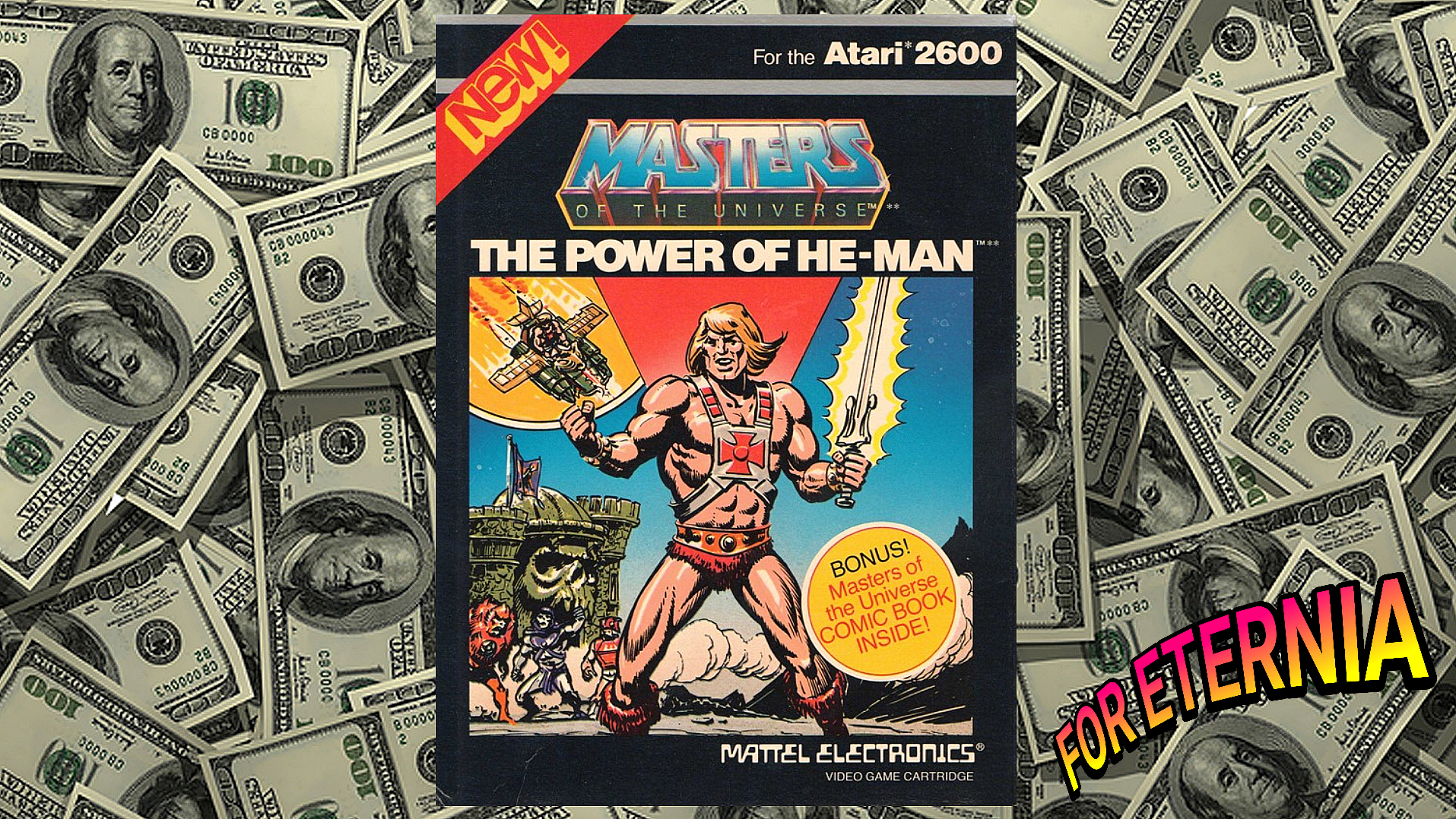 Masters of the Universe vintage Video Game Cartridge ranked among Top 8 Most Valuable Atari Games