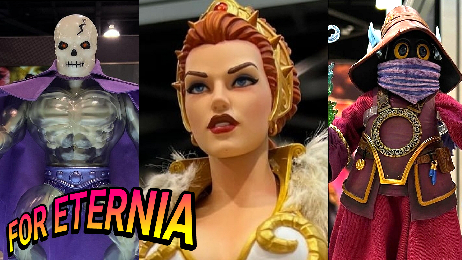 Mondo’s upcoming Teela, Orko and Scare Glow figures are on display at DesignerCon!