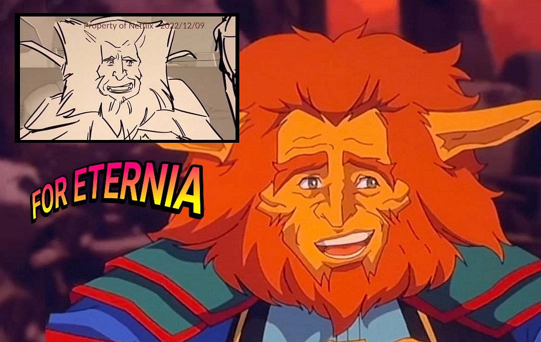Voice actor *spoiler* releases behind-the-scenes storyboards and clips of recording the character Gwildor for “Masters of the Universe: Revolution”