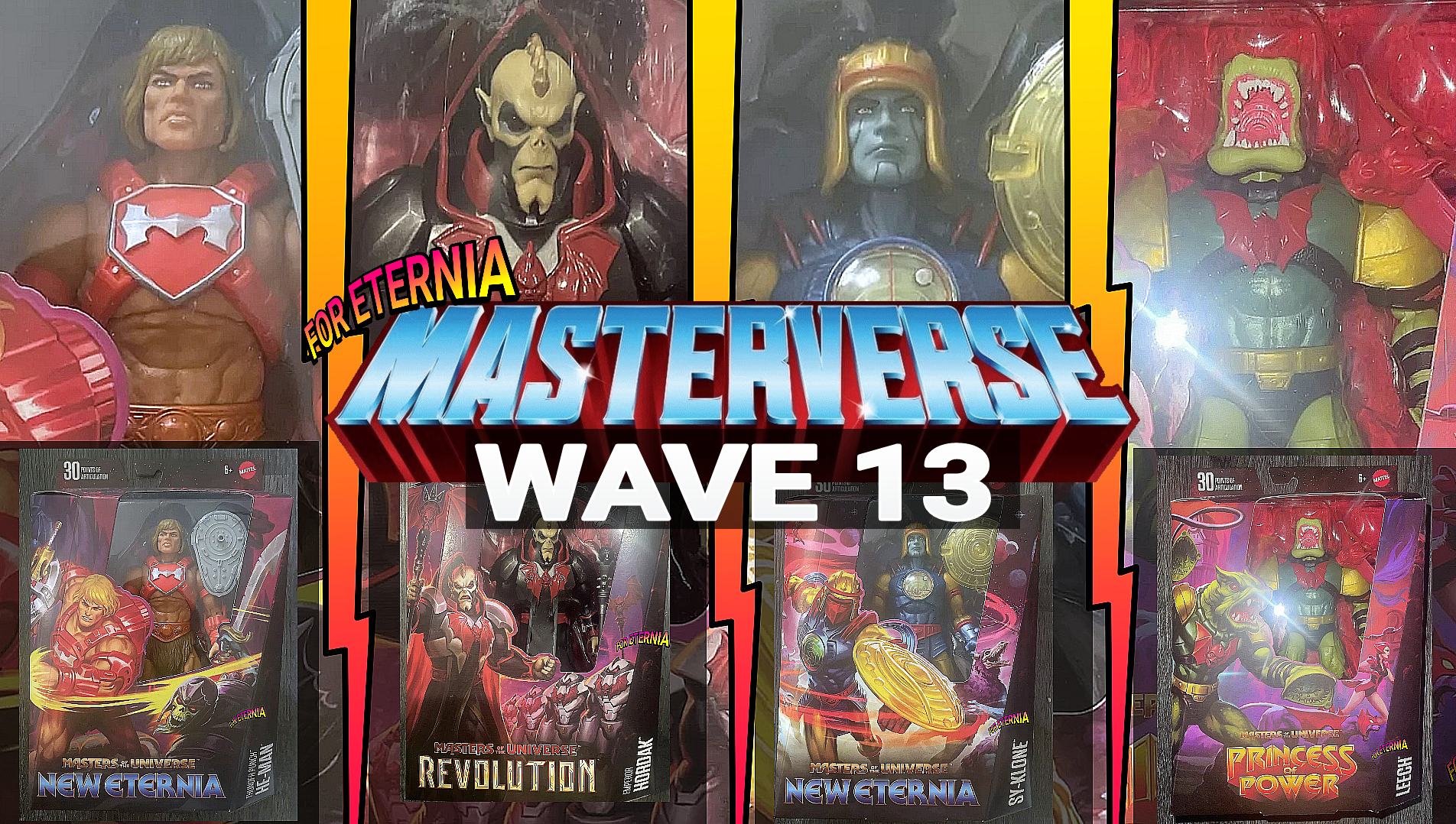 He-Man, Hordak, Sy-Klone and Leech! A look at MASTERVERSE Wave 13 in packaging