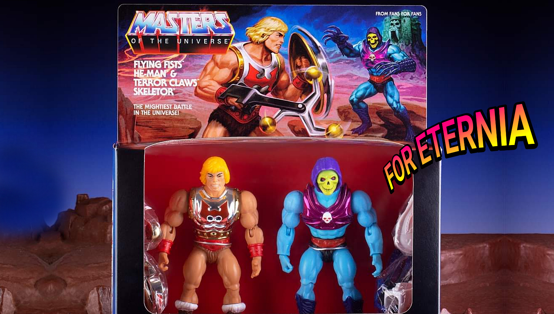 Exclusive TOYPLOSION Flying Fists He-Man & Terror Claws Skeletor Origins 2-pack and print announced