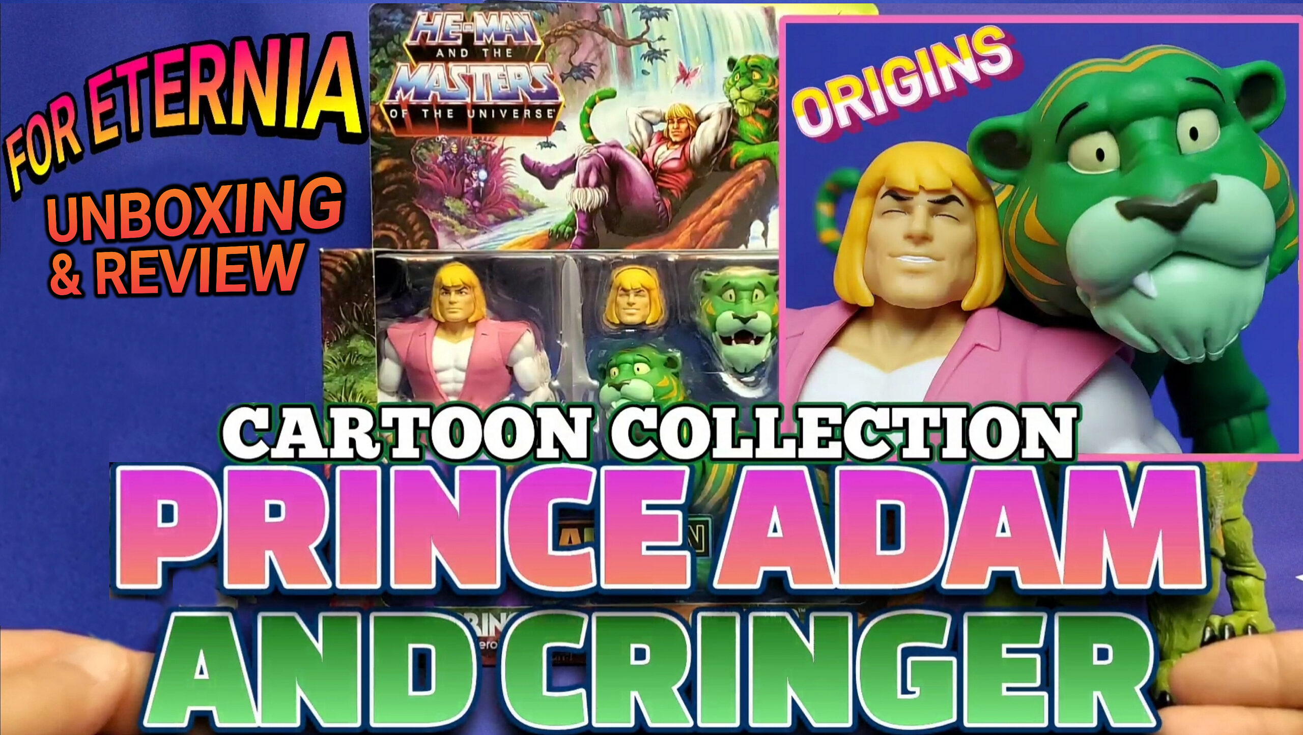 UNBOXING & REVIEW Origins ”Cartoon Collection” PRINCE ADAM and CRINGER He-Man and the Masters of the Universe Figures