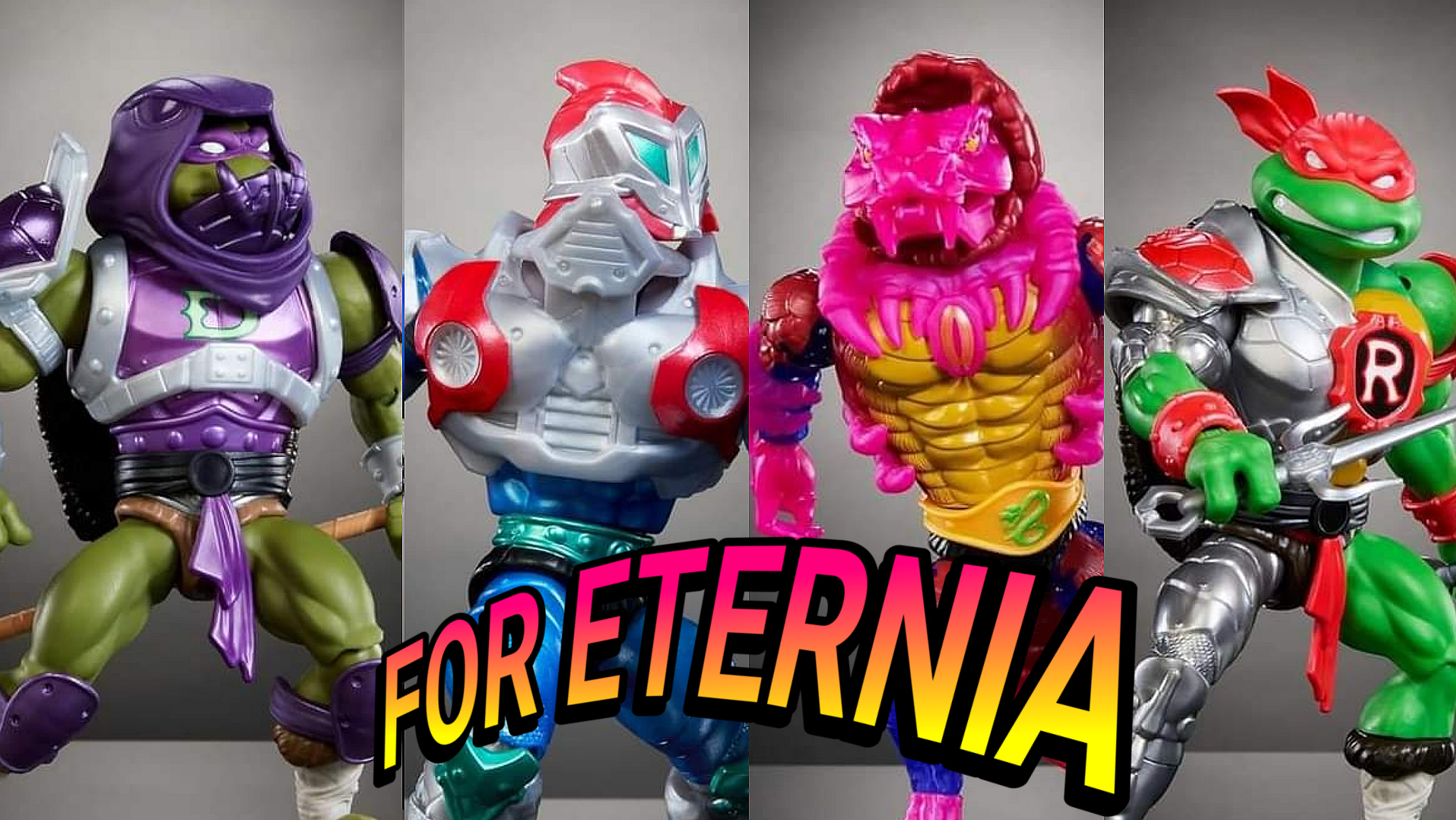 Promotional Pics reveal a better look at DONATELLO, MEKANECK, RATTLOR and RAPHAEL from the Origins ”Turtles of Grayskull” action figure line