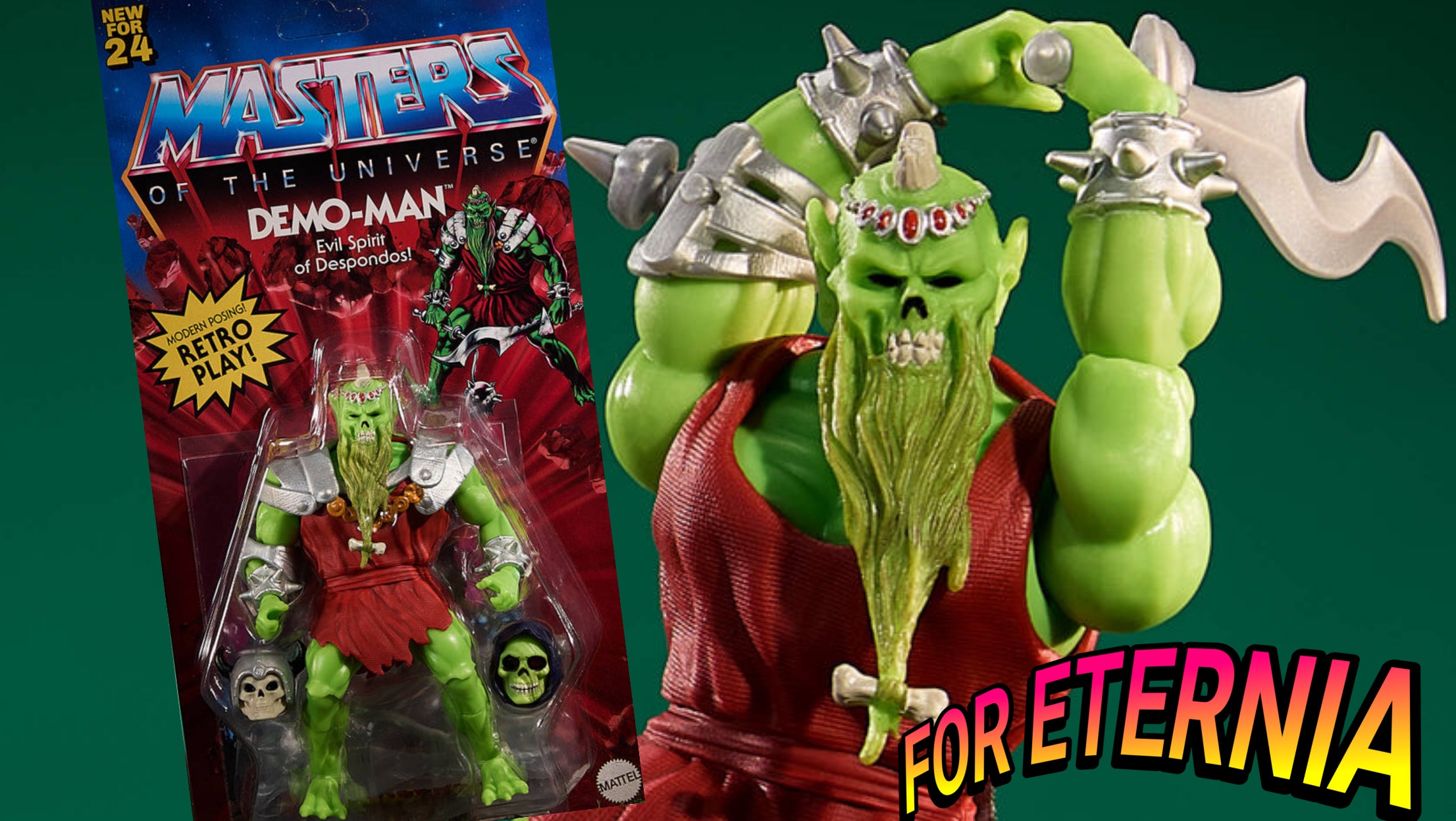 New Pics & Details revealed for the Masters of the Universe: Origins DEMO-MAN Action Figure coming September 25th