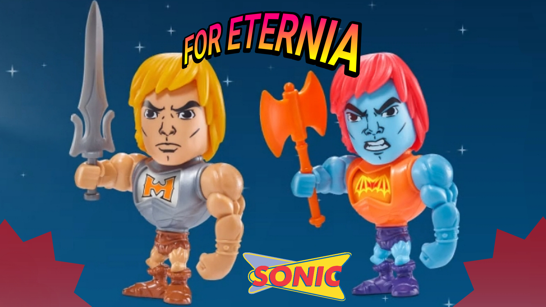 Battle Armor He-Man and Faker mini figures now available in SONIC Restaurant Wacky Pack Kids Meals