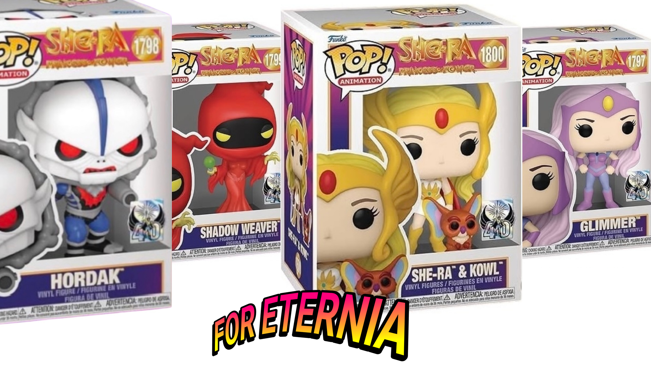 New 40th Anniversary SHE-RA & KOWL, GLIMMER, HORDAK and SHADOW WEAVER Animation Funko POP! Figures are Coming Soon!