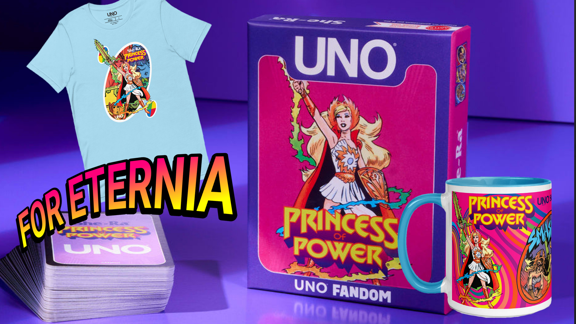 New UNO SHE-RA: PRINCESS OF POWER Game Merchandise is available at Mattel Creations!