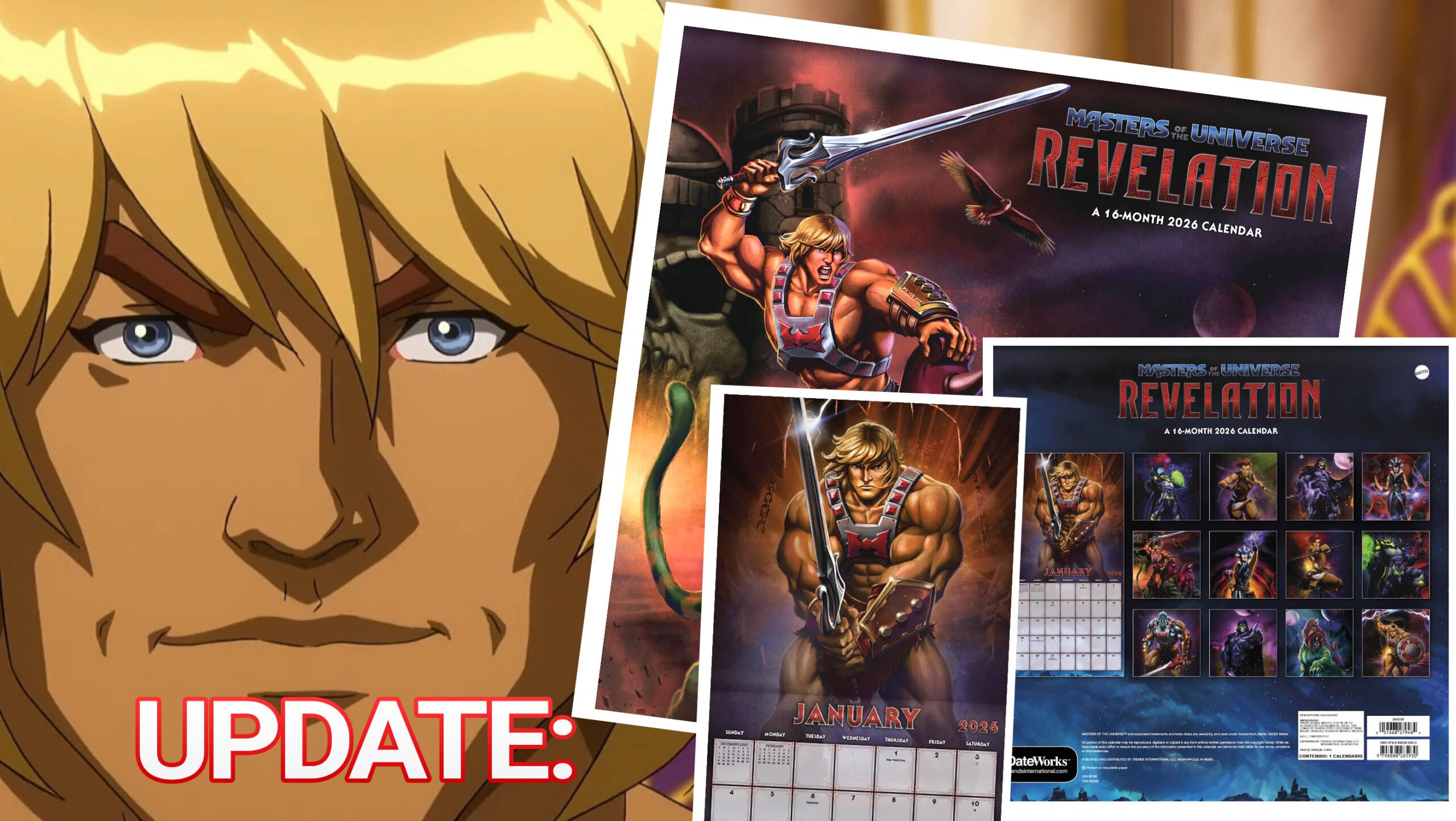 “Masters of the Universe: Revelation” 16 Month 2026 Wall Calendar is now available for Pre-Order! *UPDATED*